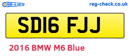 SD16FJJ are the vehicle registration plates.