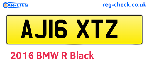 AJ16XTZ are the vehicle registration plates.