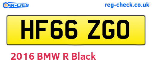 HF66ZGO are the vehicle registration plates.