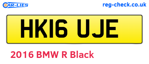 HK16UJE are the vehicle registration plates.
