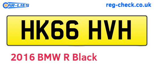 HK66HVH are the vehicle registration plates.