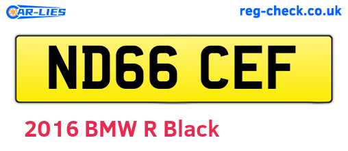 ND66CEF are the vehicle registration plates.