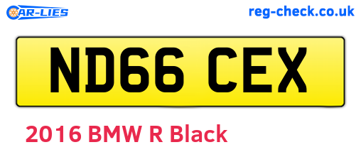 ND66CEX are the vehicle registration plates.
