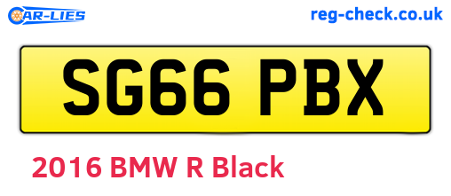 SG66PBX are the vehicle registration plates.