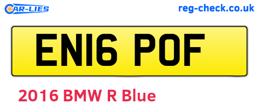 EN16POF are the vehicle registration plates.