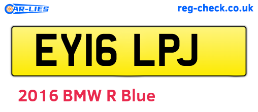 EY16LPJ are the vehicle registration plates.