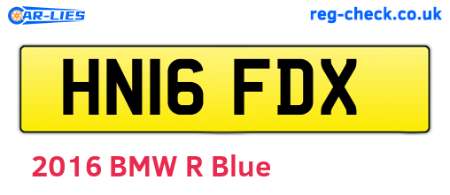 HN16FDX are the vehicle registration plates.
