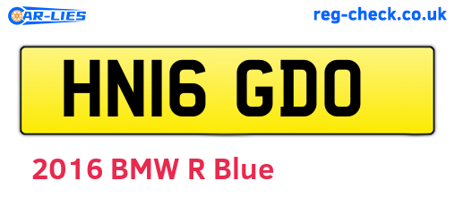 HN16GDO are the vehicle registration plates.