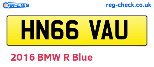 HN66VAU are the vehicle registration plates.