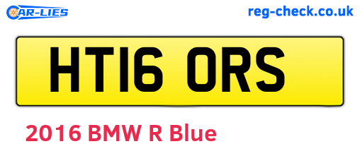 HT16ORS are the vehicle registration plates.