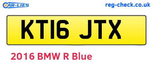 KT16JTX are the vehicle registration plates.