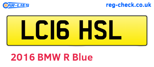 LC16HSL are the vehicle registration plates.