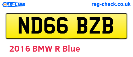 ND66BZB are the vehicle registration plates.