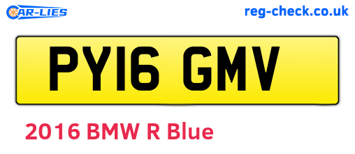 PY16GMV are the vehicle registration plates.