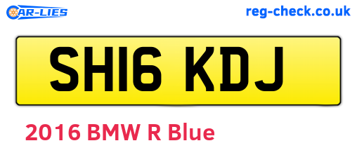 SH16KDJ are the vehicle registration plates.