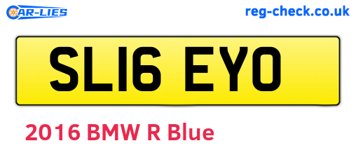 SL16EYO are the vehicle registration plates.