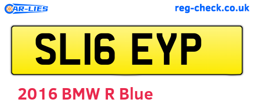 SL16EYP are the vehicle registration plates.