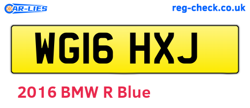 WG16HXJ are the vehicle registration plates.