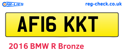AF16KKT are the vehicle registration plates.