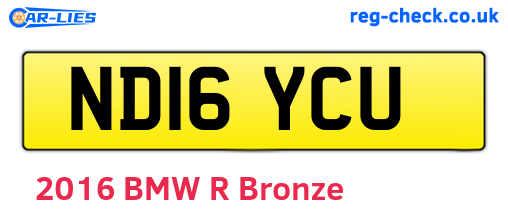 ND16YCU are the vehicle registration plates.