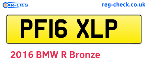 PF16XLP are the vehicle registration plates.