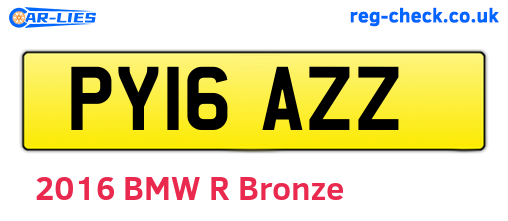 PY16AZZ are the vehicle registration plates.