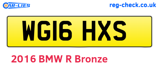WG16HXS are the vehicle registration plates.