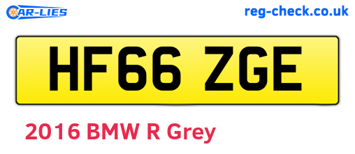 HF66ZGE are the vehicle registration plates.