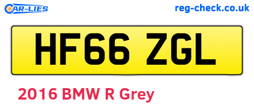HF66ZGL are the vehicle registration plates.