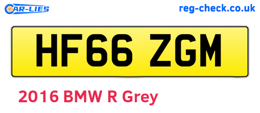 HF66ZGM are the vehicle registration plates.