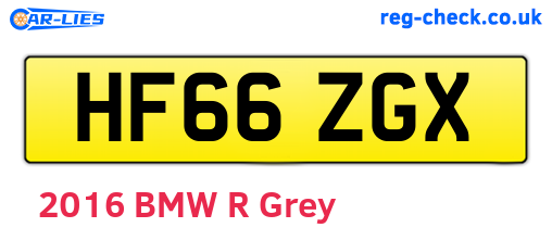 HF66ZGX are the vehicle registration plates.