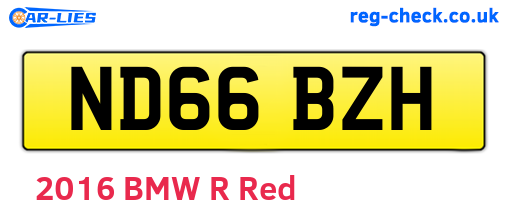 ND66BZH are the vehicle registration plates.