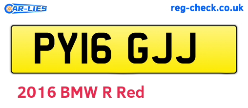 PY16GJJ are the vehicle registration plates.