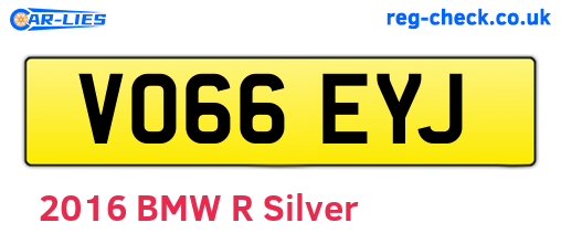 VO66EYJ are the vehicle registration plates.