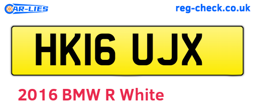HK16UJX are the vehicle registration plates.