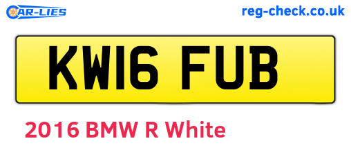 KW16FUB are the vehicle registration plates.