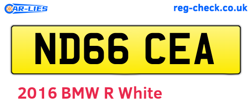 ND66CEA are the vehicle registration plates.