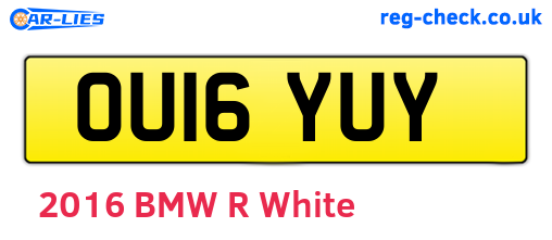 OU16YUY are the vehicle registration plates.
