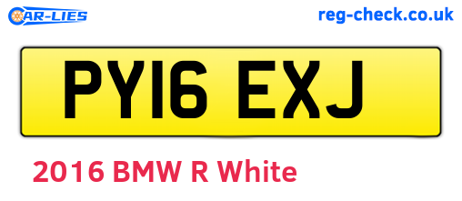 PY16EXJ are the vehicle registration plates.