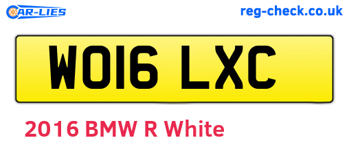 WO16LXC are the vehicle registration plates.