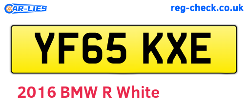 YF65KXE are the vehicle registration plates.