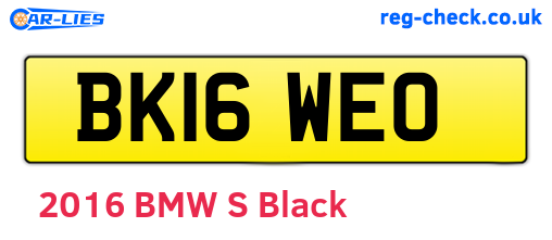 BK16WEO are the vehicle registration plates.