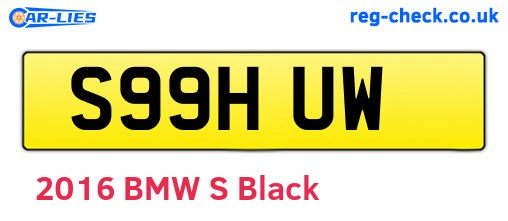 S99HUW are the vehicle registration plates.
