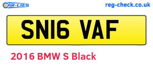 SN16VAF are the vehicle registration plates.