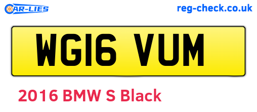 WG16VUM are the vehicle registration plates.