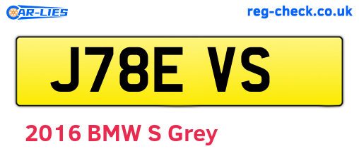 J78EVS are the vehicle registration plates.
