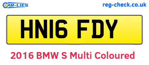 HN16FDY are the vehicle registration plates.