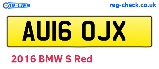 AU16OJX are the vehicle registration plates.