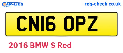 CN16OPZ are the vehicle registration plates.