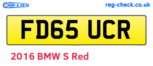 FD65UCR are the vehicle registration plates.